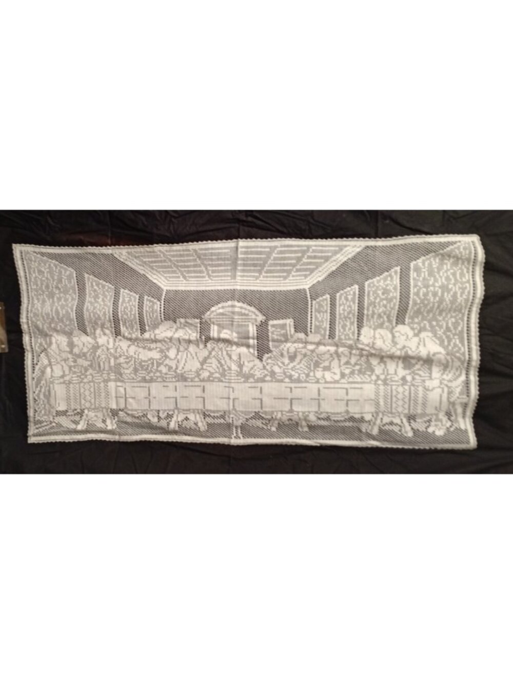 Crochet Last Supper Wall Hanging Table Runner Completed Finished 53 by 26